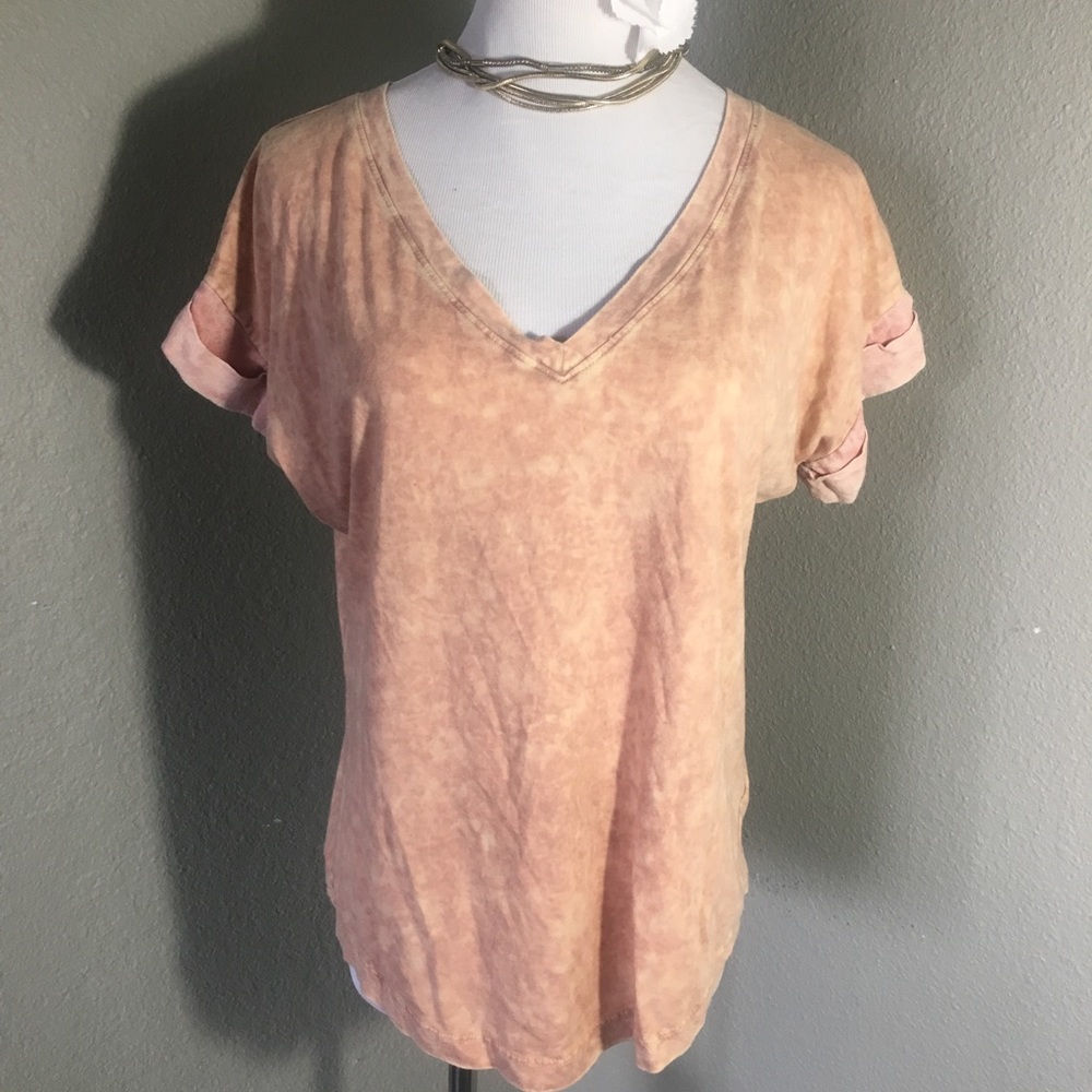 ABOUND Peach V-Neck T-shirt